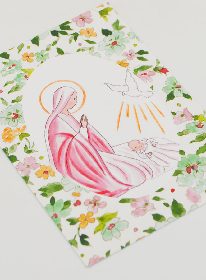 Image de Baptême - Vierge Marie et Colombe de l'Esprit Saint (pic 3)