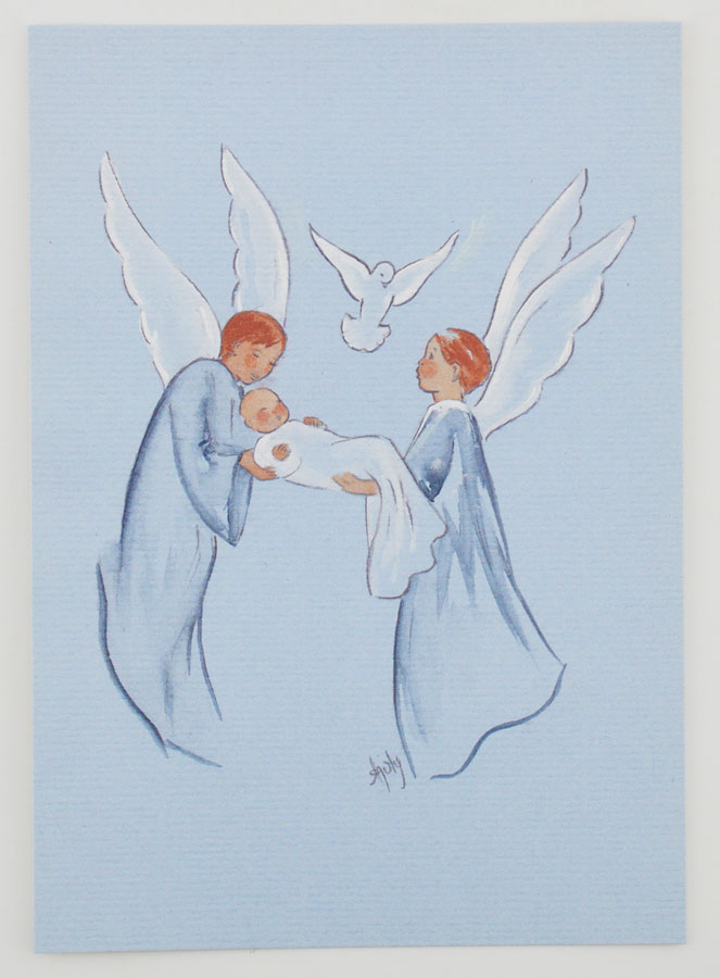 Image de Baptême - Ange et Esprit Saint - 10 X 15 cm (pic 1)