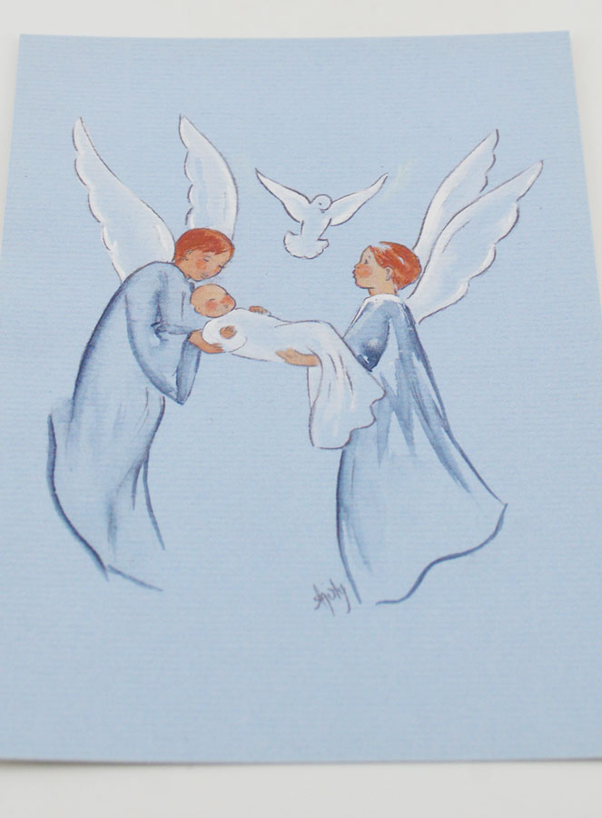 Image de Baptême - Ange et Esprit Saint - 10 X 15 cm (pic 2)