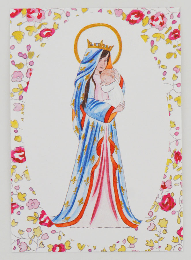 Image de Baptême - Vierge Couronnée au Lys (pic 1)