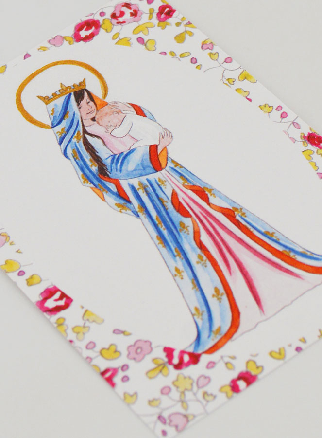 Image de Baptême - Vierge Couronnée au Lys (pic 3)