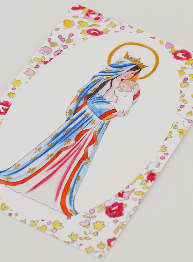 Image de Baptême - Vierge Couronnée au Lys (pic 4)
