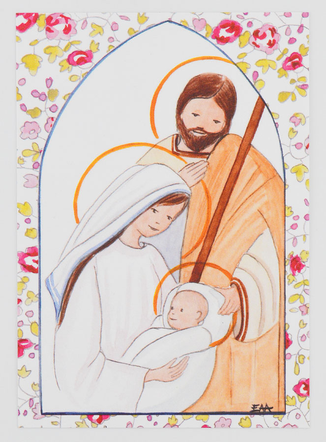 Image de Baptême - Sainte Famille - Rose (pic 1)