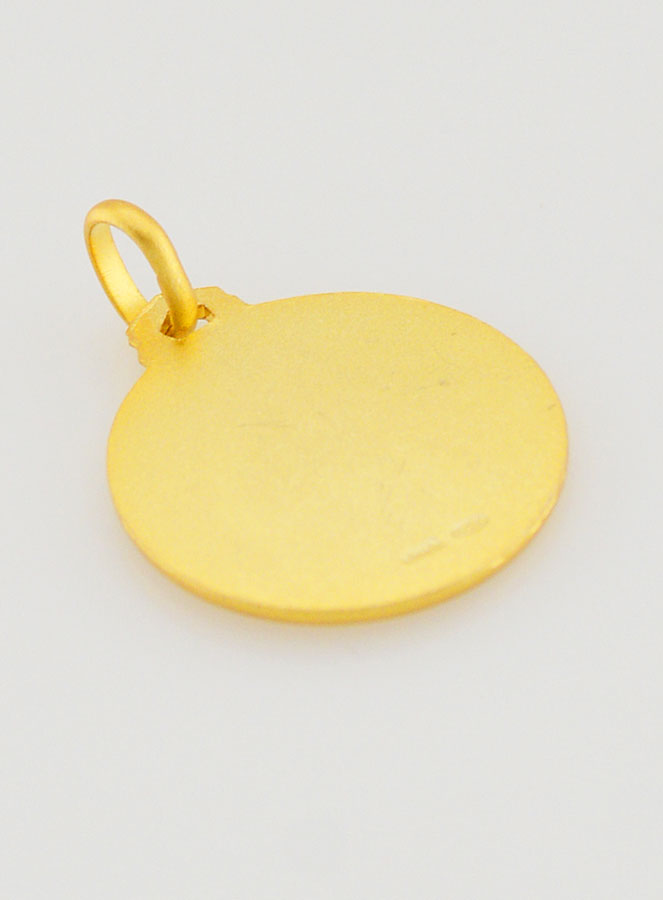 Médaille de Baptême Sainte Rita en Plaqué Or (pic 4)