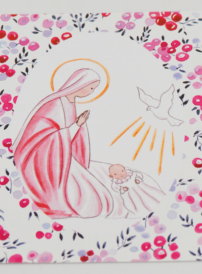 Image de Baptême - Vierge Marie et Colombe de l'Esprit Saint (pic 2)