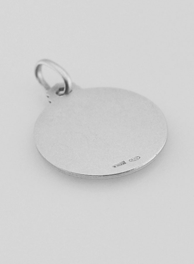 Médaille de Baptême Sacré Coeur de Jésus en Argent - 18mm (pic 4)