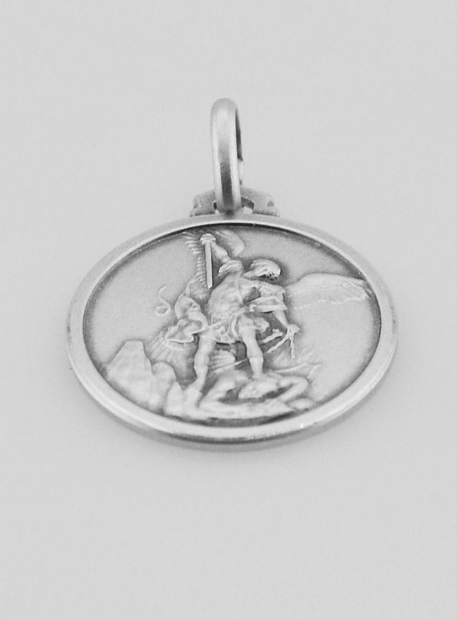 Médaille de Baptême Saint Michel en Argent 925/1000 (pic 2)
