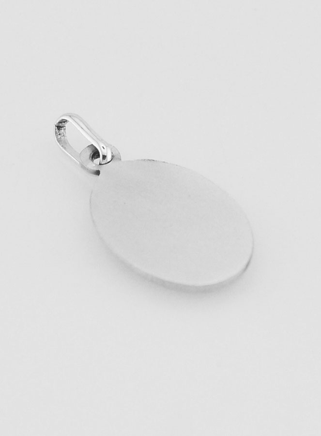 Médaille de Baptême Vierge Marie au Voile en Argent Massif (pic 4)