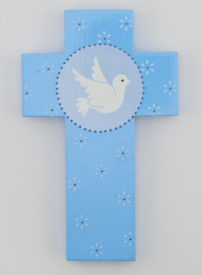 Croix Colombe de l'Esprit Saint Bleu (pic 1)