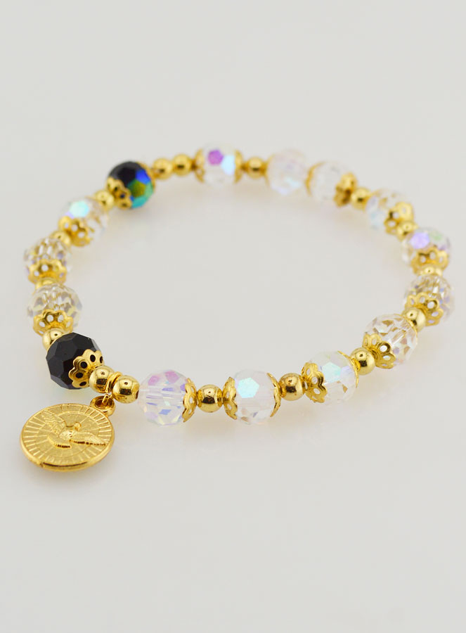 Bracelet Dizainier en Perles de Cristal et Or (pic 4)