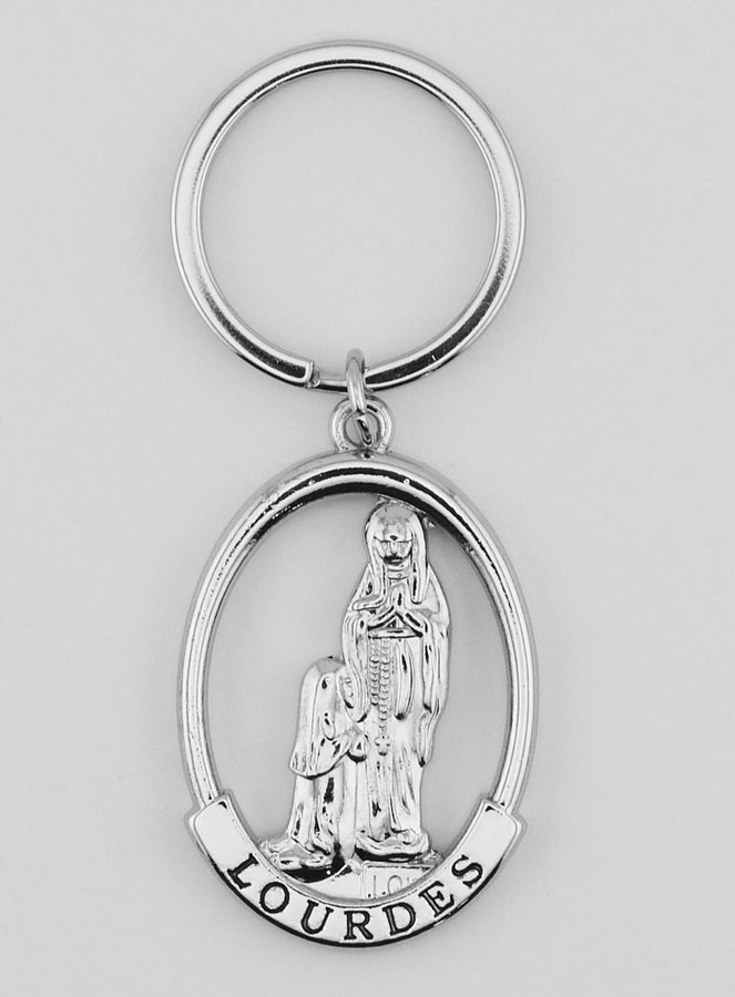 Porte-Clés Ajouré Notre Dame de Lourdes - 4 cm (pic 1)