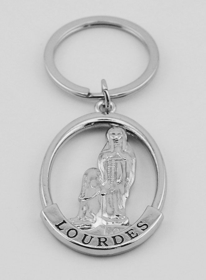 Porte-Clés Ajouré Notre Dame de Lourdes - 4 cm (pic 2)