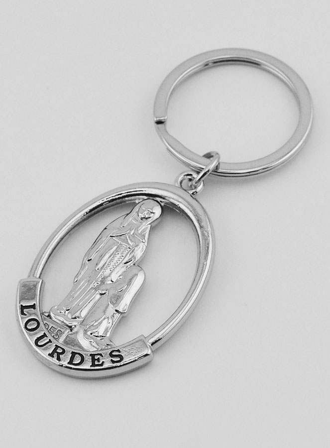 Porte-Clés Ajouré Notre Dame de Lourdes - 4 cm (pic 4)
