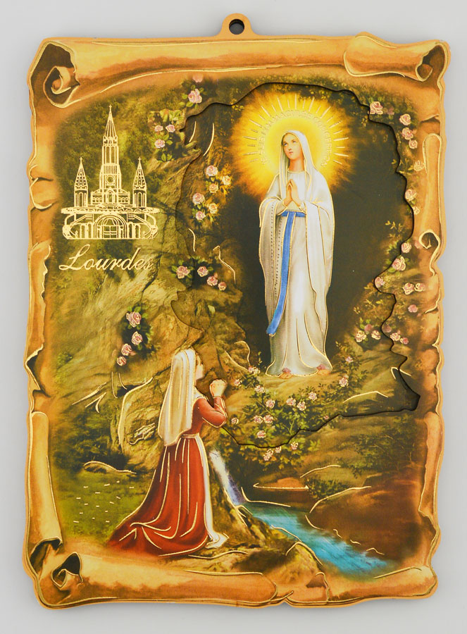 Icône Souvenir Notre Dame de Lourdes - 18 cm (pic 1)