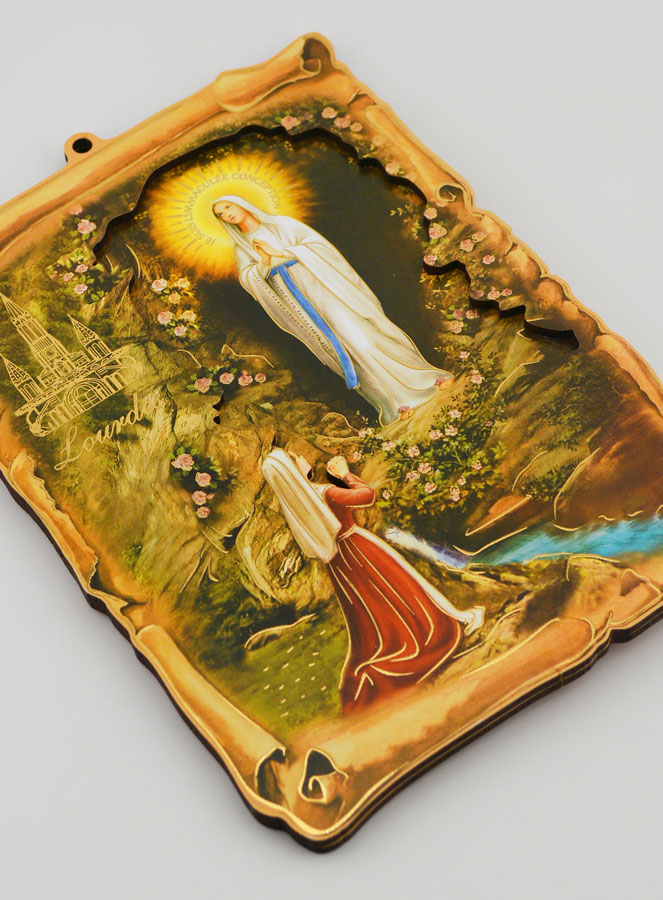 Icône Souvenir Notre Dame de Lourdes - 18 cm (pic 3)
