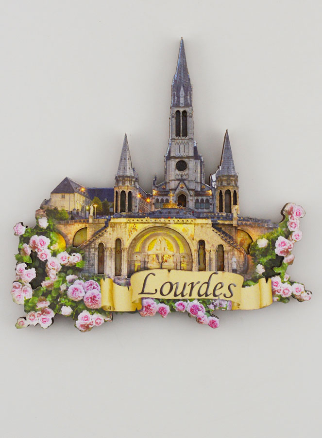 Magnet Basilique Notre Dame de Lourdes - 9 cm (pic 1)