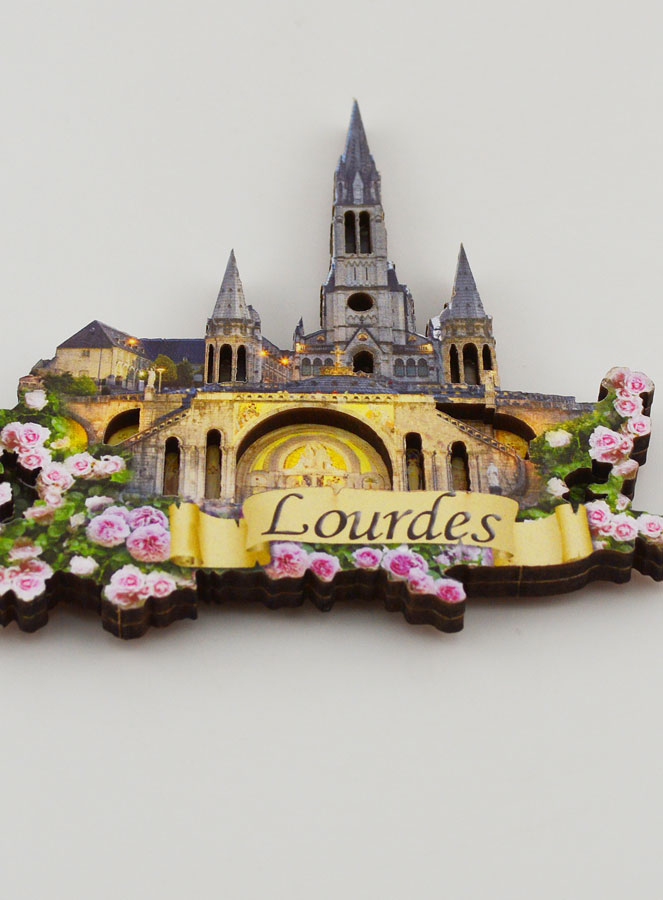Magnet Basilique Notre Dame de Lourdes - 9 cm (pic 2)