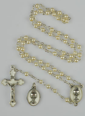 Chapelet de Première Communion en Argent et sa Médaille (pic 1)