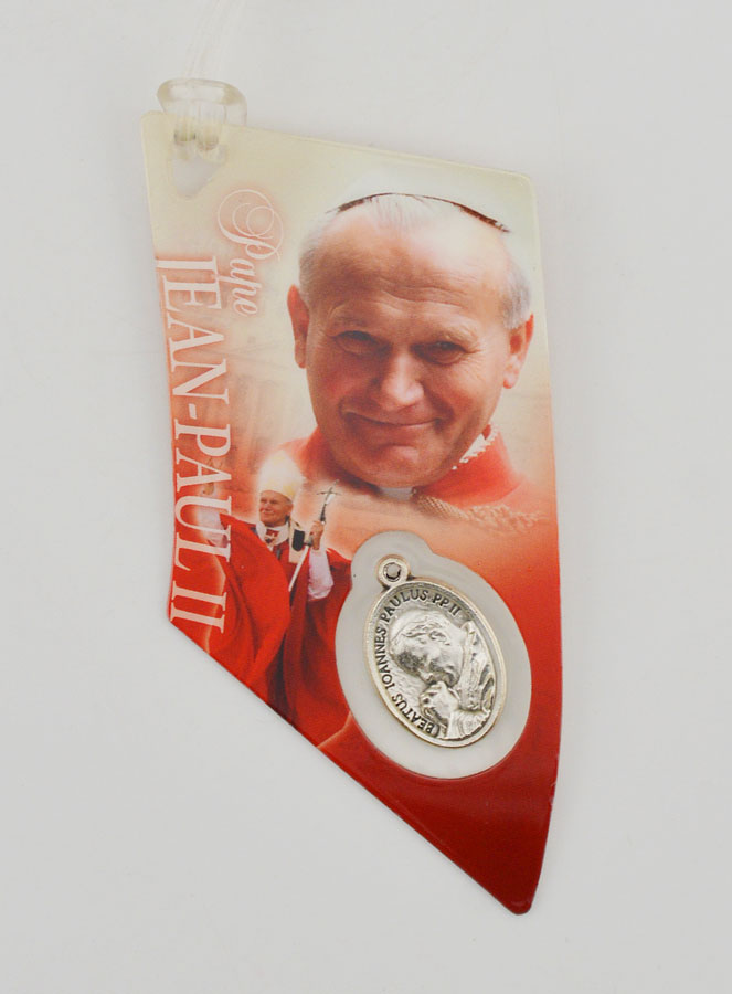 Plaque Auto Rétroviseur - Pape Saint Jean-Paul 2 (pic 1)
