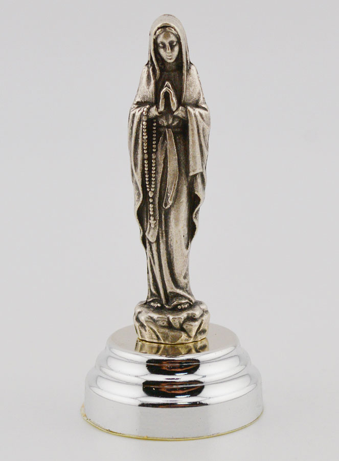 Statue Notre Dame de Lourdes - Métal 7 cm (pic 1)