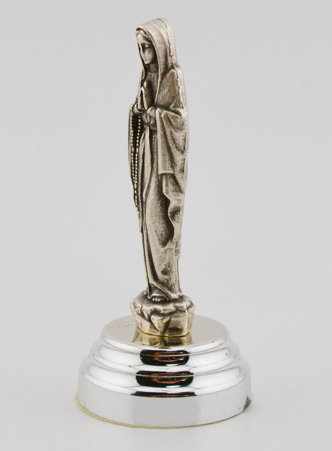 Statue Notre Dame de Lourdes - Métal 7 cm (pic 2)