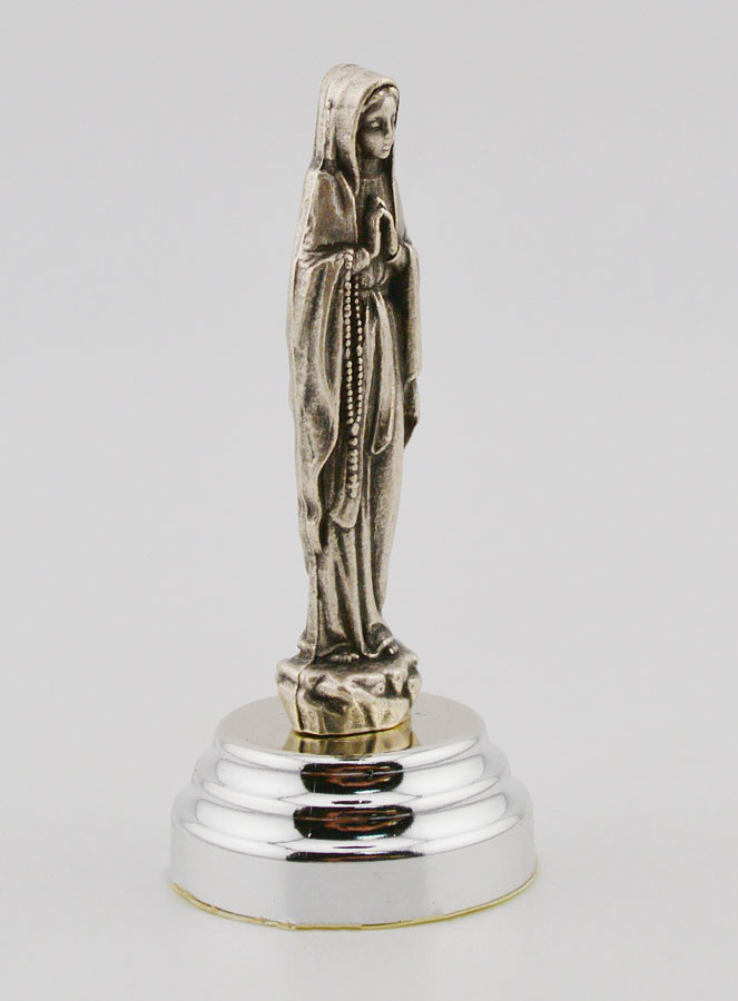Statue Notre Dame de Lourdes - Métal 7 cm (pic 3)