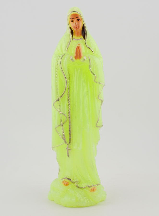 Statue Notre Dame de Lourdes Fluorescente - 18 cm (pic 1)