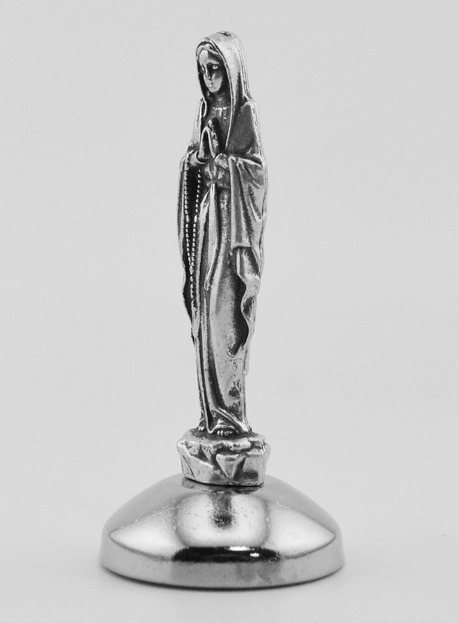 Statue Notre Dame de Lourdes sur Socle Aimanté - 5 cm (pic 2)