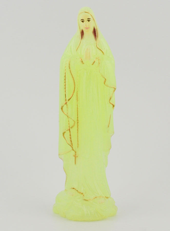 Statue Notre Dame de Lourdes Fluorescente  - 10 cm (pic 1)