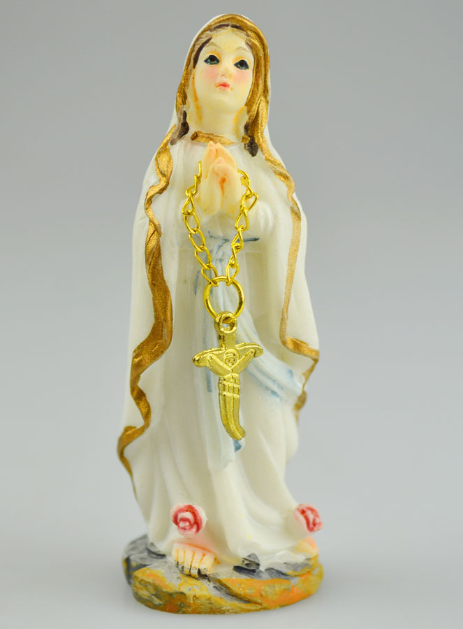 Statue Notre Dame de Lourdes - 8 cm (pic 2)