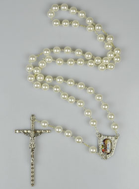Grand Chapelet Mural en Perles de Nacre - 80 cm (pic 1)