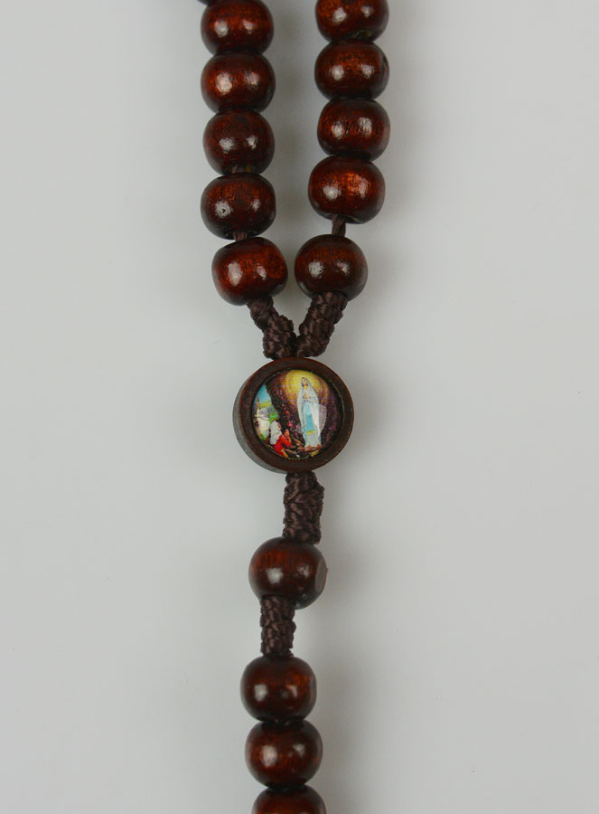 Chapelet Collier Mode en Bois sur Corde - 40 cm (pic 3)