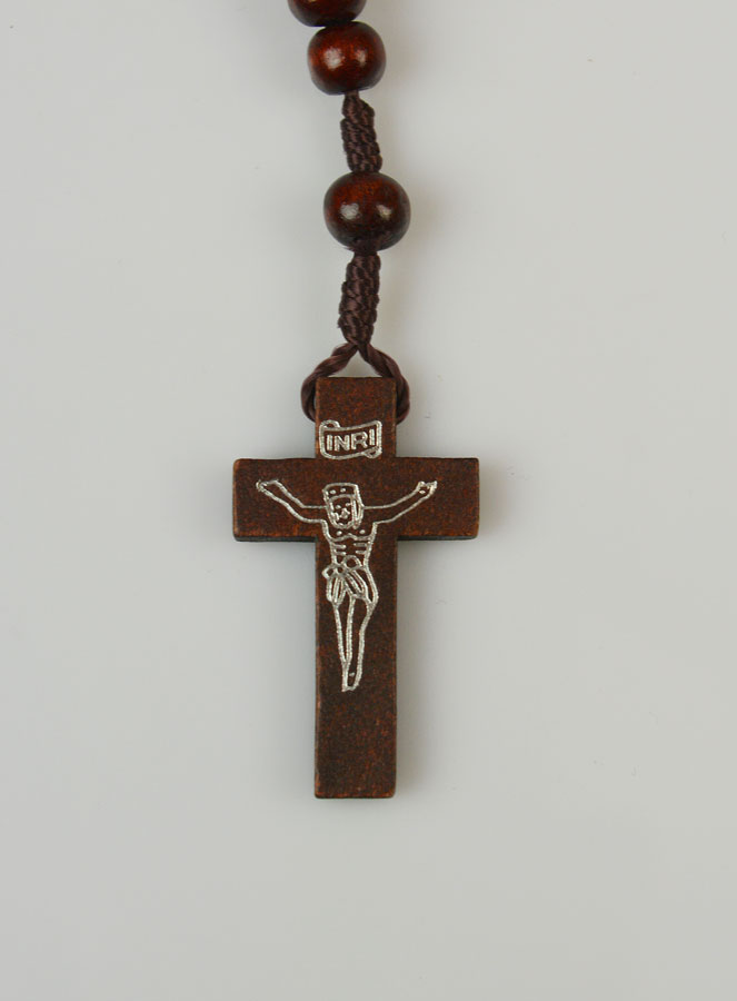 Chapelet Collier Mode en Bois sur Corde - 40 cm (pic 4)