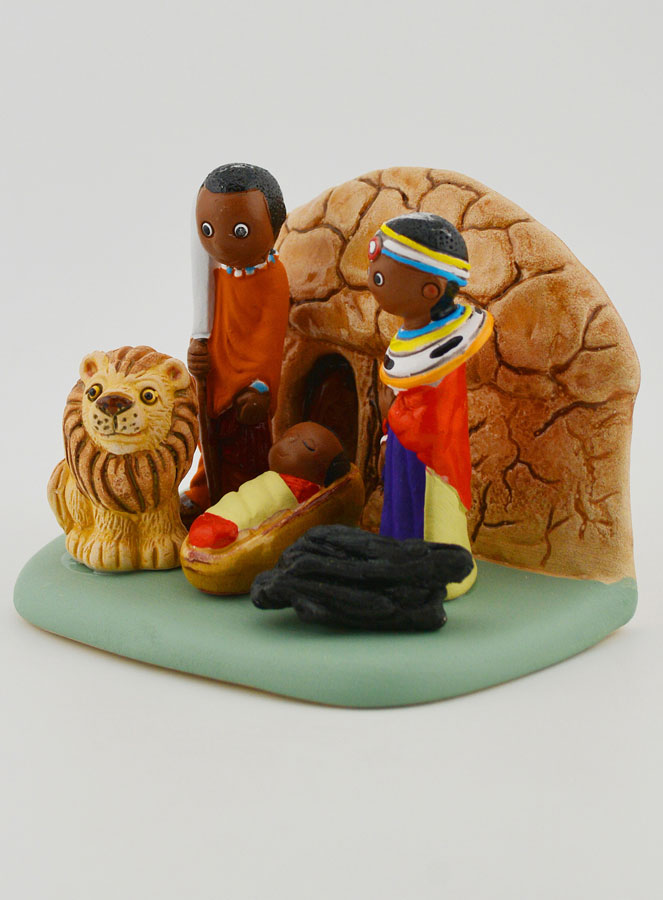 Crèche de Noël du Monde - Nativité Massaï (pic 3)