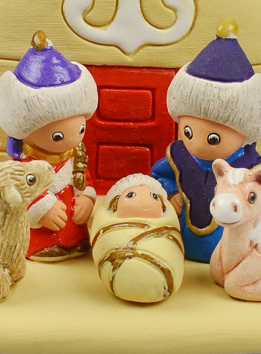 Crèche de Noël du Monde - Nativité Mongolie (pic 3)
