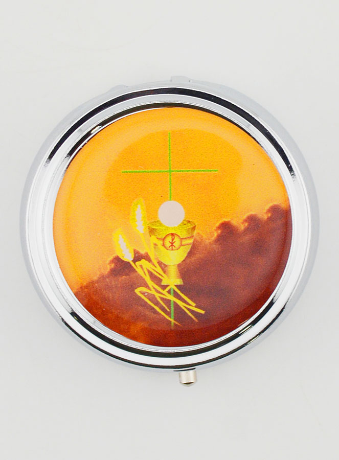 Custode Hostie Orange - Croix et Pain de la Vie (pic 1)