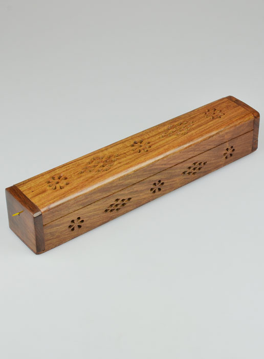 Brûle- Encens Tibétain Carré en Bois - 30 cm (pic 2)