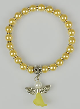 Bracelet Religieux Enfant Ange-Gardien - Perles de Nacre (pic 1)