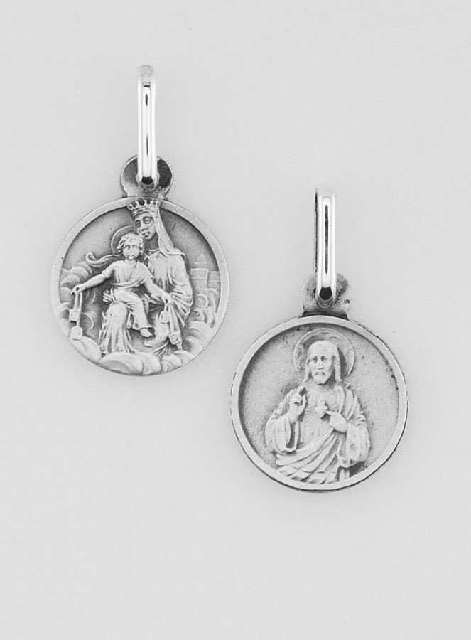 Médaille du Scapulaire en Argent 925/1000 - 12 mm (pic 1)