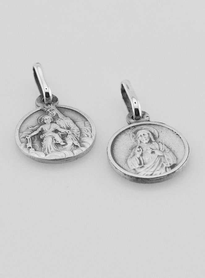 Médaille du Scapulaire en Argent 925/1000 - 12 mm (pic 2)