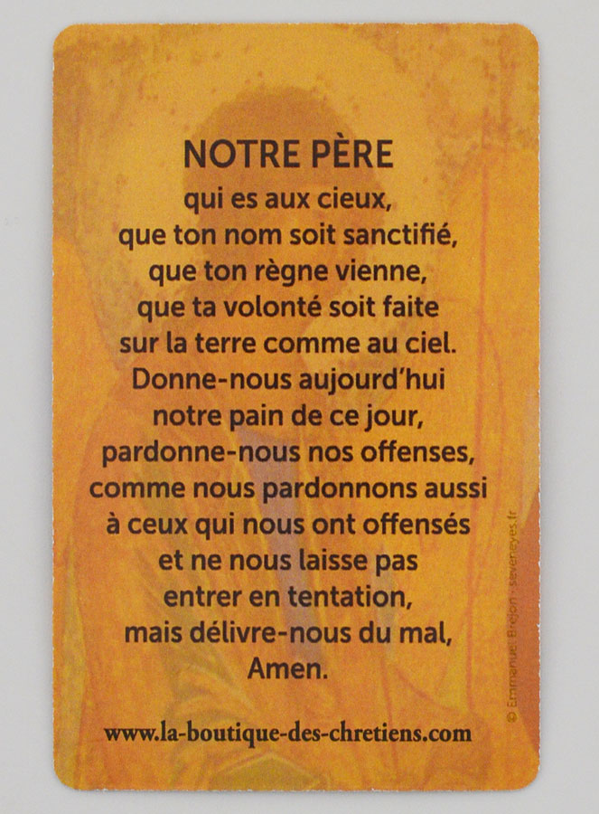 Lot de 10 Cartes Prière du Notre Père (pic 4)