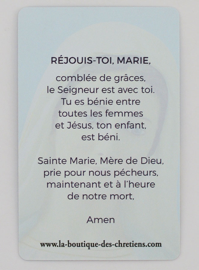 Lot de 10 Cartes de Prière - Réjouis-Toi Marie (pic 4)