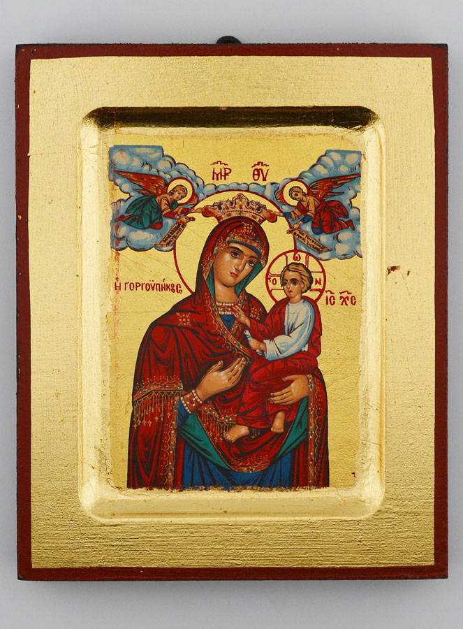 Icône Byzantine Vierge Couronnée - 12 cm (pic 1)