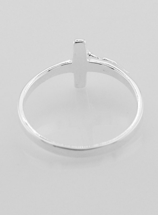Bague Croix du Christ en Argent 925/1000 - Taille 62 (pic 4)