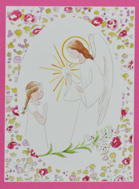Carte de Communion - Ange et Communiante (pic 1)