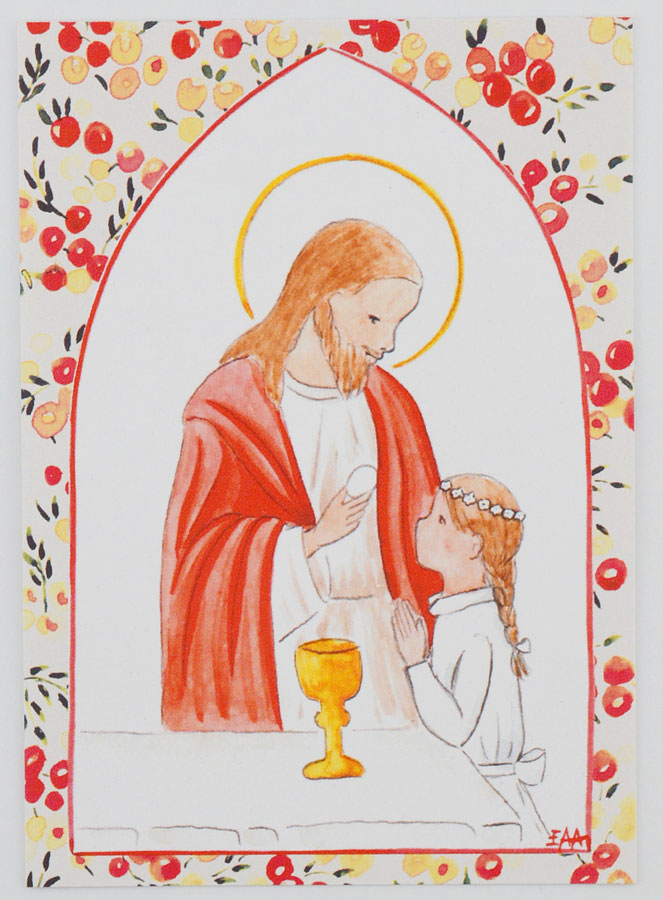 Image de Communion - Communiante et Jésus (pic 1)