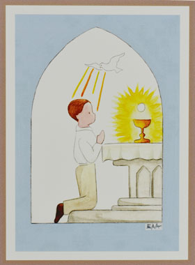 Carte de Communion - Communiant Eucharistie (pic 1)