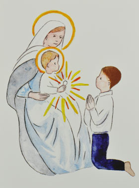 Image de Communion - Communiant et Vierge à l'Enfant (pic 1)