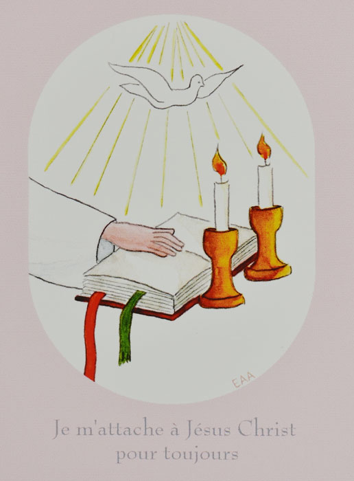 Carte de Confirmation Fille - Je m'attache à Jésus (pic 2)