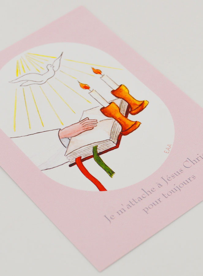 Carte de Confirmation Fille - Je m'attache à Jésus (pic 3)